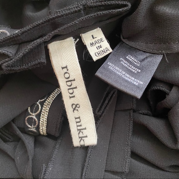 Robbi Nikki Ruffled Chain Trim Club Sheer Tank - Picture 8 of 8